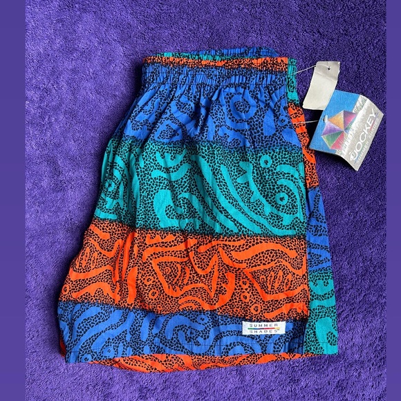 Vintage Jockey Bold Print Pocket Swim Shorts 😎 - Picture 7 of 8